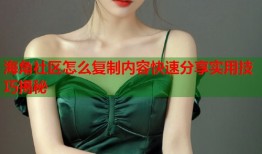 海角社区怎么复制内容快速分享实用技巧揭秘