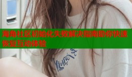 海角社区初始化失败解决指南助你快速恢复互动体验