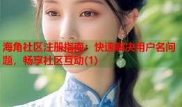 海角社区注册指南：快速解决用户名问题，畅享社区互动(1)