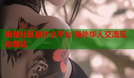 海角社区是什么平台 海外华人交流互动首选