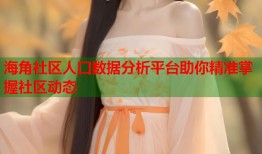 海角社区人口数据分析平台助你精准掌握社区动态