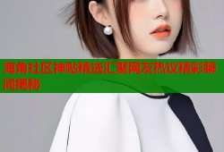 海角社区神贴精选汇聚网友热议精彩瞬间揭秘