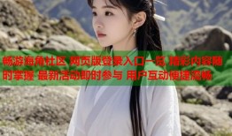 畅游海角社区 网页版登录入口一览 精彩内容随时掌握 最新活动即时参与 用户互动便捷流畅