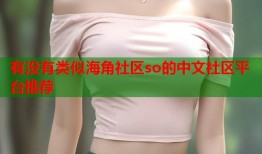 有没有类似海角社区so的中文社区平台推荐