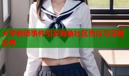 大学教师事件引发海角社区热议与深度反思