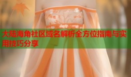 大陆海角社区域名解析全方位指南与实用技巧分享
