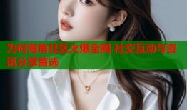 为何海角社区火爆全网 社交互动与资讯分享首选