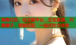 海角社区：社交新平台，交友直播、兴趣圈子、智能匹配，一站式社交体验