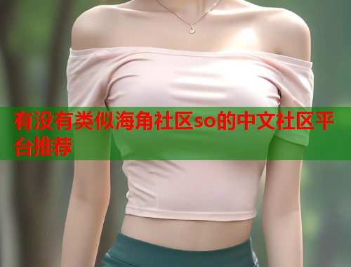 有没有类似海角社区so的中文社区平台推荐